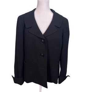 Suit Studio Black Blazer Jacket‎ Business Career Women's Size 14 Pristine